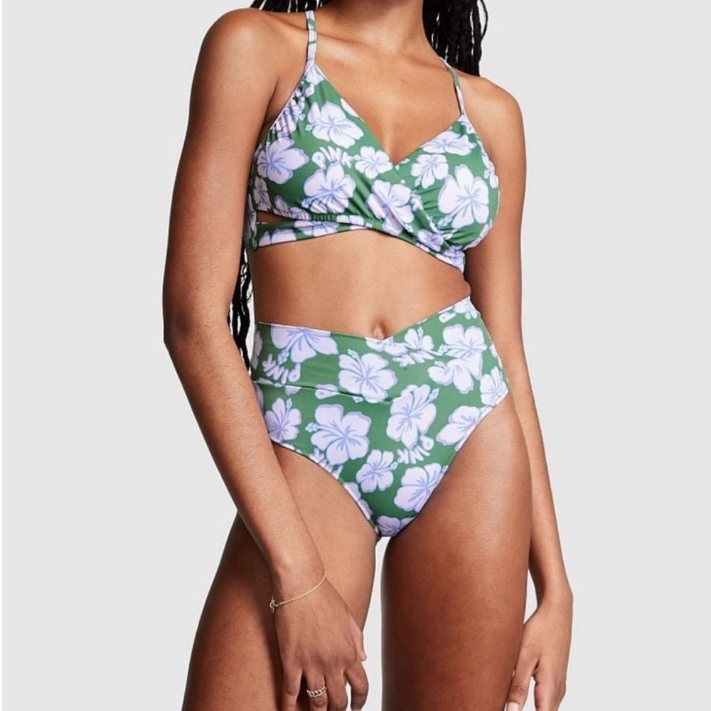 Floral Green Bikini Set